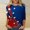 Multicolor, variant on Cavosen Red White and Blue Shirts for Women 4th of July 3/4 Sleeve Crewneck Tops USA Star Striped Print T Shirts Lady XL Red White and Blue Casual Shirts Patriotic Tunic Tees Patriotic Outfits