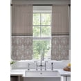 thumbnail image 2 of Boho Brown Flower Sheer Curtains 63 Inch Length 2 Panels Set Window Treatments, Abstract Bohemia Pesley Floral Rod Pocket Semi Curtains for Living Room/Bedroom/Kitchen Décor, 104"W x 63"L, 2 of 7