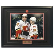 Andrew Mangiapane Signed Calgary Flames Graphic Rink 19x23 Frame