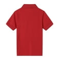 thumbnail image 3 of LittleSpring Toddler Red Polo Shirt 2T Boys Short Sleeve School Uniform Shirts Solid Classic, 3 of 6