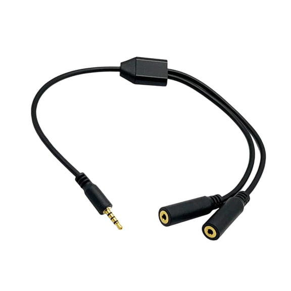 Gold Plated TRRS 2.5mm Male to Double 2.5mm Female Cable Audios Cord for Headphone Mics Adapter High Fidelitys Sound