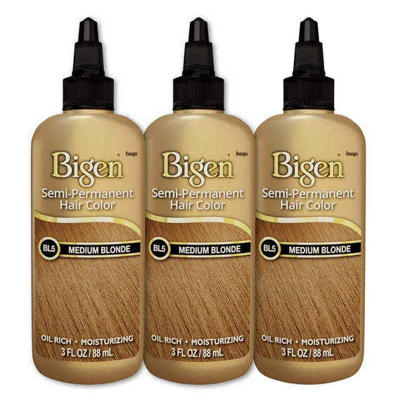 Bigen Semi-Permanent Hair Color BL5 Medium Blonde 3-Pack