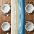 thumbnail image 4 of Table Runner 60 Inches Long for Kitchen Dining, Blue Summer Beach Dresser Scarf Farmhouse, Dining Table Decorations for Wedding/Parties, Nautical Coastal Beige Seaside 13 x 60 In, 4 of 8