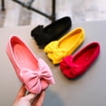 thumbnail image 2 of Zapatos de princesa con lazo de color sólido, zapatos de moda para niñas de una sola capa, cómodos zapatos sin cordones con suela suave, 2 of 6