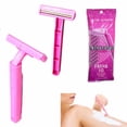 thumbnail image 4 of 10 Disposable Razors Twin Blade Shaving Women Hair Removal Trimmer Shaver Pink, 4 of 7