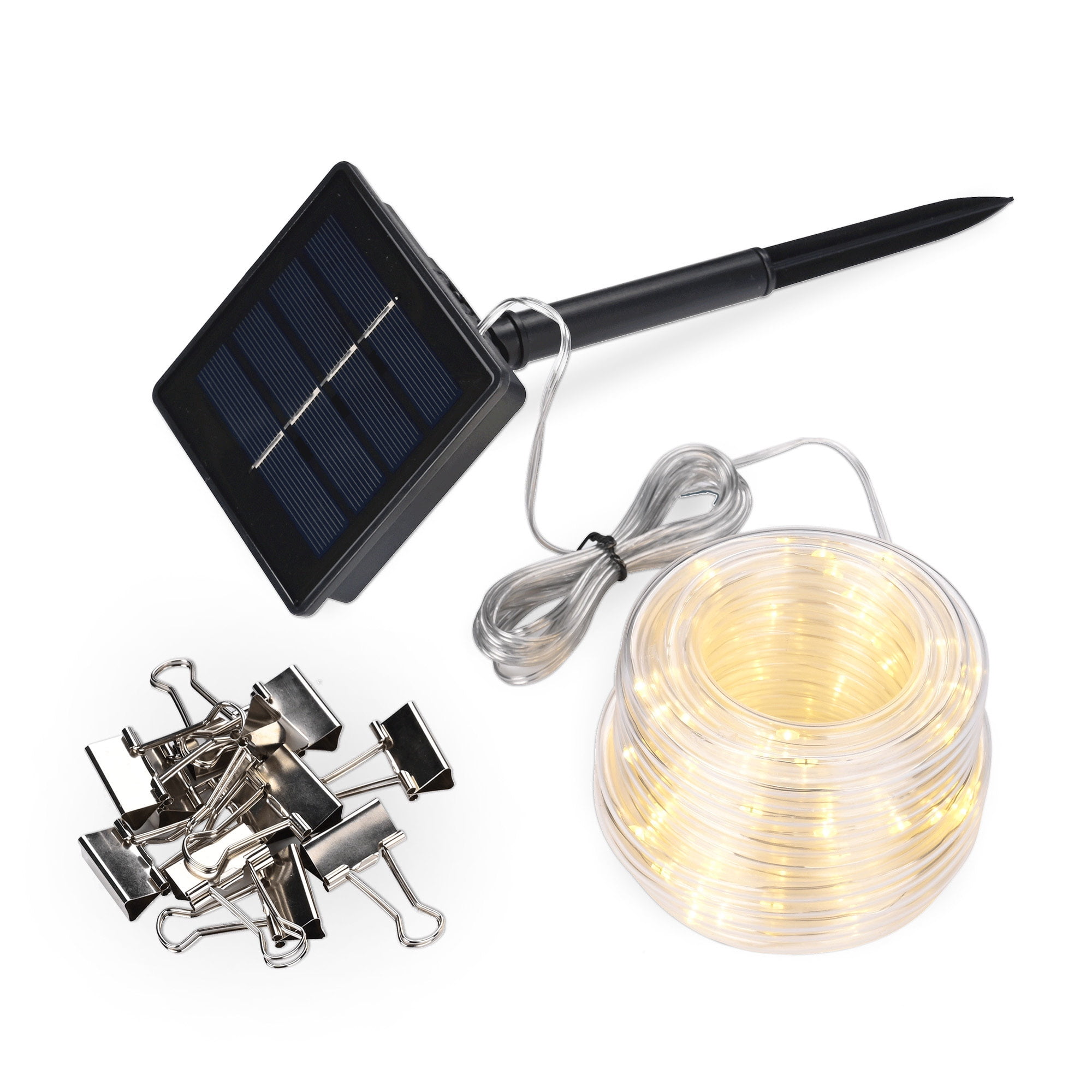 InstaHibit 40Ft Solar 120LED Canopy String Light 8 Mode Party Outdoor Garden Patio Umbrella Lawn Wedding Decor with Clip
