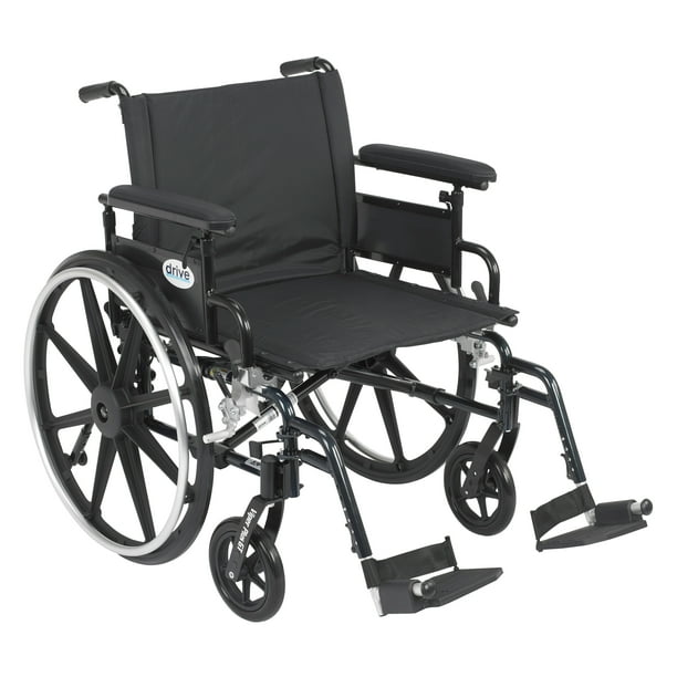 Drive Medical Viper Plus GT Wheelchair with Flip Back Removable Adjustable Full Arms, Swing away
