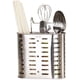 thumbnail image 1 of Portacubiertos de acero inoxidable - Soporte para utensilios de cocina montado en la pared (plateado), 1 of 5