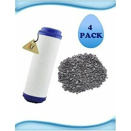 CFS 4 Pack 5 Micron Carbon Water Filter Cartridges Compatible with WHKF-GAC