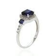 thumbnail image 2 of Jay Heart Designs 925 Sterling Silver Created Sapphire and Created White Sapphire Ring, 2 of 2
