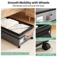 thumbnail image 4 of Kitstorack Kit de almacenamiento bajo la cama de 2 piezas, ajustable con ruedas, 4 of 7