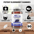 Natural Genius Black Elderberry Gummies with Vitamin C, Echinacea & Bee Propolis, Immune Booster