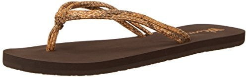 cognac flip flops