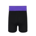 thumbnail image 2 of YiZYiF Kids Girls Stretchy Wide Elastic Waistband Dance Gymnastic Shorts Purple&Black 12, 2 of 6