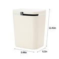 thumbnail image 4 of Kitchen Trash Can, Step-On Garbage Can with Lid, Tall Kitchen & Bathroom Trash Can, Small Office Waste Bin, Silver - Xuniizn, 4 of 7
