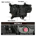 thumbnail image 2 of For 2014-2018 Jeep Cherokee Black Projector Headlights Left&Right Headlamp LH/RH, 2 of 4