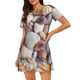 thumbnail image 1 of Fotbe Sea Shells Bata de Dormir para Mujer con Estampado, Camisón de Algodón de Manga Corta, Ropa de Dormir Casual, 1 of 6