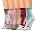thumbnail image 2 of Chaussettes à Moins de 5$ Rouges Chaussettes Décontractées en Coton pour Femmes Chaussettes Confortables Imprimé Animal Mignon, 2 of 2