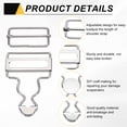 thumbnail image 3 of Uxcell 8 Set Metal Overalls Buckles, 1-1/4" Overall Suspender Clips, Adjustable Buckle Replacement with Sliders and Buttons for Bib Trousers Jeans Suspender, Silver, 3 of 6