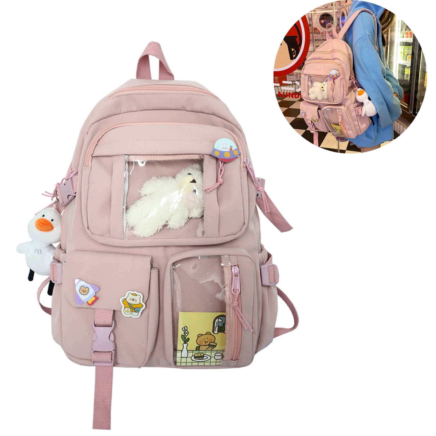 Women Backpack for Travel / Large Backpack With Zipper Pocket 