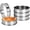 Silver M 5pc, variant on 5pc Muffin Rings 4.13 Inch, Stainless Steel Crumpet Rings, Double Rolled Metal Rings Molds for Baking Cookie, Round Egg, Cake, Circles Tart Crust, Pancake, Hamurger Bun, Pastry Dessert Food