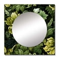 thumbnail image 2 of Designart "Jungle Verdure Damask" 0 Green Large Square Mirror - Square Bedroom Mirror Printed Wall Decor - Tropical Square Printed Wall Mirror Art, 2 of 5