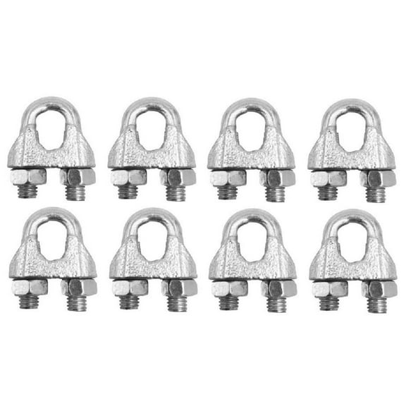 STURGID 88207 Wire Rope Clamp Clip for Cables Zinc Plated - 1/2" inch - Bulk pack of 8 Pcs