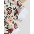 thumbnail image 6 of BABAMOON Newborn Baby Boy Girl Football Sweatshirt Bubble Romper Oversized Sweater Long Sleeve Bodysuit Fall Clothes, 6 of 8