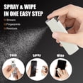 thumbnail image 3 of walrfid Laptop Screen Cleaner, Car Screen Cleaner Spray and Wipe, Phone Cleaning Kit for Electronic Computer, iPad, iPhone, MacBook, TV, Monitor, Tablet, Car Display, with Black Graffiti Case - Cream, 3 of 6