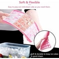 thumbnail image 3 of Amerteer Ice Cube Tray With Silicone For Freezer Comes with Ice Container Scoop and Cover,Pink, 3 of 9