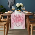 thumbnail image 2 of Eucalyptus Pink Table Runner - 120 Inch Long, Kitchen Dining Table Runner Dresser Scarves, Stripes Bottle Flower Cactus Plant Farmhouse Decor for Coffee Tables Wedding Party Banquet, 2 of 8
