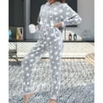 thumbnail image 5 of Defitshape Women's Long Sleeve Hooded Onesie Pajama Fuzzy Fleece Cute Winter Warm Full Zip Adult Onesies Fall Pocket Ribbed Cuffs Footless Cozy One Piece Sleepwear w/ Hood Grey XX-Large, 5 of 5
