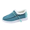 thumbnail image 2 of Willtoo Winter Flat Shoes Womens Round Toe Thick Sole Casual Loafers Warm Plush Lined Fuzzy Slip On Platform Shoes Non Slip Comfortable Walking Shoes, 2 of 5