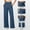 Blue(Womens Pants), variant on ZHYou Yoga Pants for Women Kint Texture Stretch High Waist Straight Leg Baggy Fit Pull On Trousers,Blue,Size L