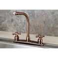 thumbnail image 2 of Kingston KB716AXLS Victorian Two-Handle 2-Hole 8" Centerset Kitchen Faucet in Antique Copper, 2 of 7