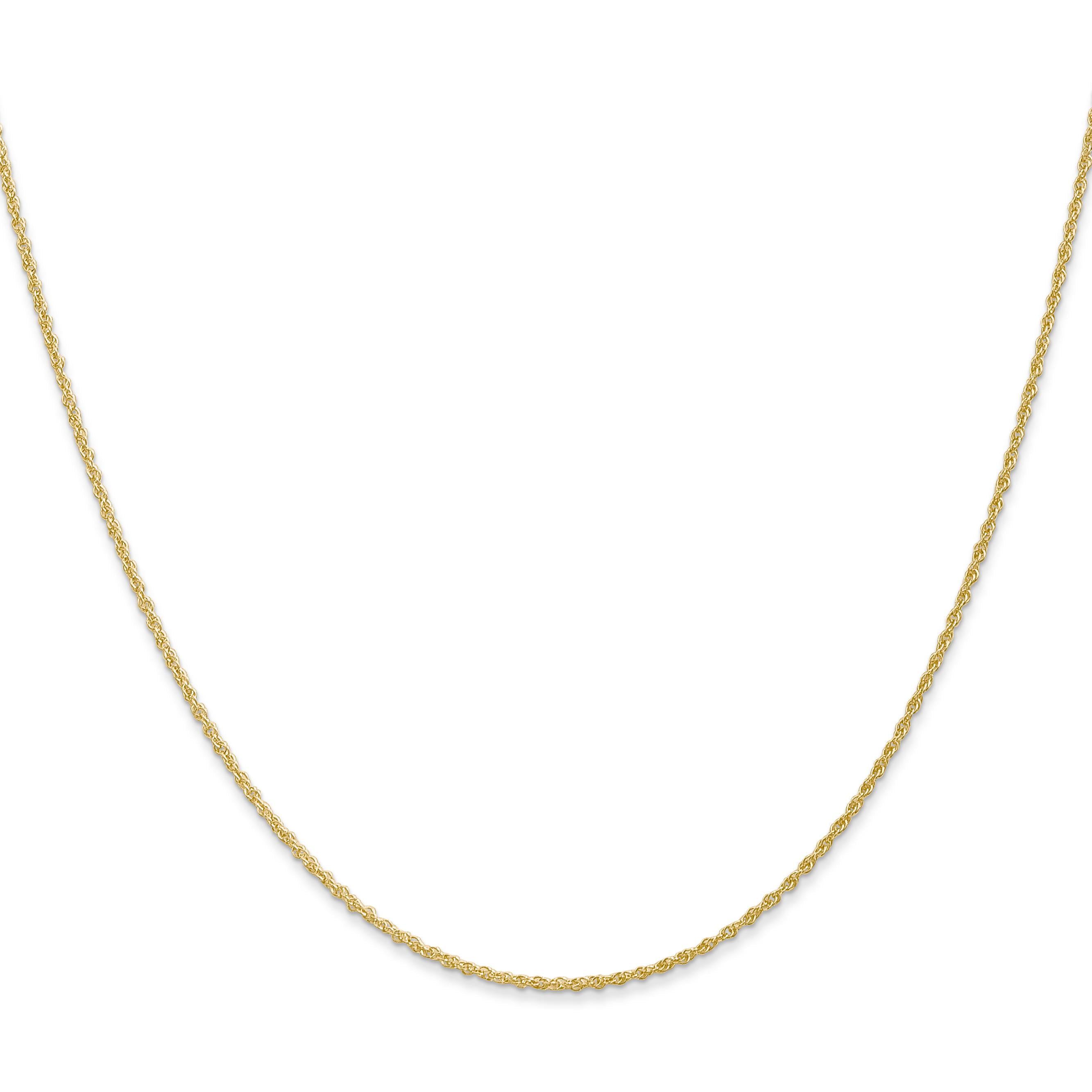 FindingKing 14K Gold 1.1mm Baby Rope Chain 16"
