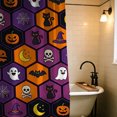 thumbnail image 6 of Halloween Shower Curtain, Patchwork Pumpkin Polyester Fabric Bathroom Decor Curtain, Machine Washable Waterproof, Halloween Holiday Gift for Women Men, 72 x 72 Inches, 6 of 7