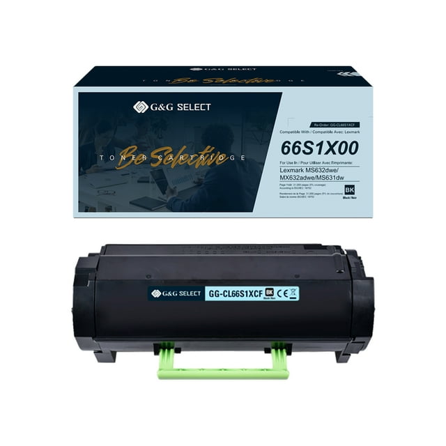 G&G Select Remanufactured Toner Cartridge Replacement for Lexmark 66S1X00 Black