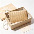 thumbnail image 4 of GASTROPOD 2026 New Straw Clutch Bag Bohemian Summer Beach Straw Purse Zipper Wristlet Wallet for Women for Beach,Travel,Shopping,Casual,Party - Beige, 4 of 5