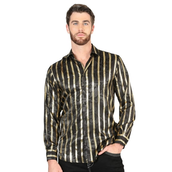 El General Black/Gold Casual Long-Sleeve Shirt 44554