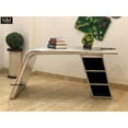 thumbnail image 3 of NauticalMart Aviator Wing Desk Aluminium Table Home Office Aviator Furniture Decor (with Shelves, 68 Inches), 3 of 6