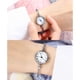 thumbnail image 5 of Reloj de pulsera de cuarzo analógico con esfera blanca y cable plateado para mujer con correa de metal, reloj de pulsera, relojes de pulsera diarios a la moda TUNC Sencillez, 5 of 5