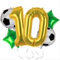 thumbnail image 1 of Globos de fútbol Kwuz 40" dorado número 10 para decoración de fiesta, 1 of 7