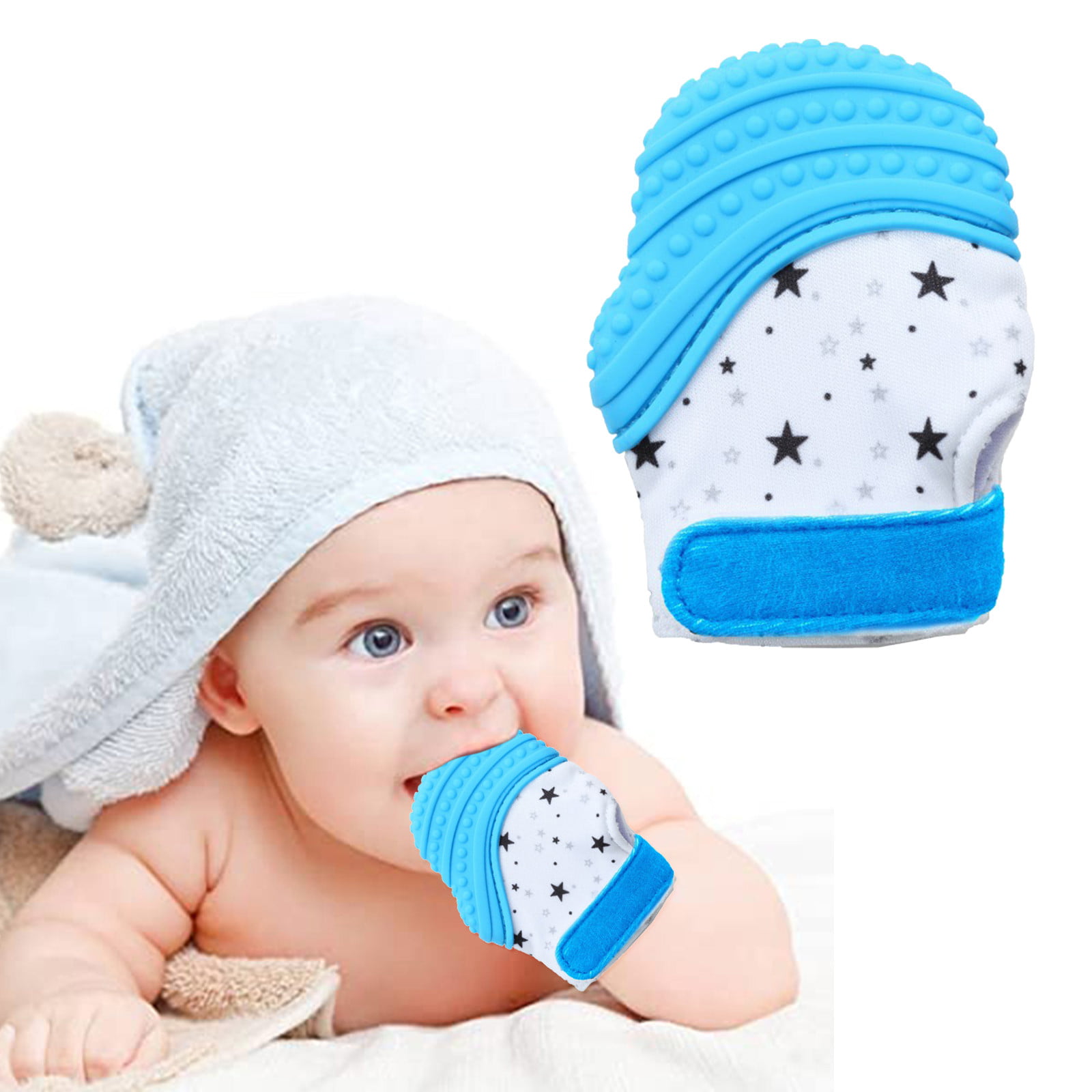 Baby Glove Stimulating Teether Toys for Child Baby Silicone Mitts Teething Mitten Cartoon Shaped Glove Soft Teether 