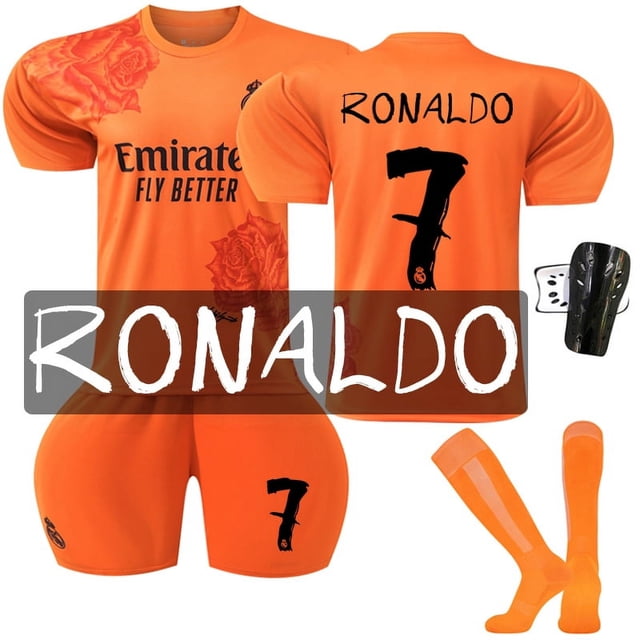 Boys Girls Kids MODRIC 10# RONALDO 7# BELLINGHAM 5# Soccer Football Jersey Suit