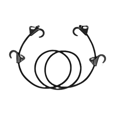 

Bungee Strap | Bungee Cord for Luggage | Rope Tie Downs Bungee Cords with 4 Hooks 63 Inch Long Bungee Cords Black Elastic Rope for Cargo Camping Cart Truck