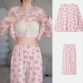 thumbnail image 2 of Womens Pajama Sets Comfortable Sleep Cozy 2 Piece Outfits With Fall Winter Sleepwear Loungewear Nightwear Nightclothes Homewear, 2 of 6