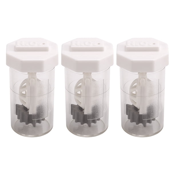 Limpiador PortáTil de Estuches para Lentes de Contacto con PeróXido de HidróGeno de 3 Piezas, MáQuina Lavadora con Clip RíGido para Lentes de Contacto Esclerales Oculares