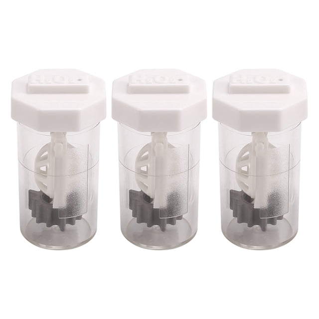 Limpiador PortáTil de Estuches para Lentes de Contacto con PeróXido de HidróGeno de 3 Piezas, MáQuina Lavadora con Clip RíGido para Lentes de Contacto Esclerales Oculares