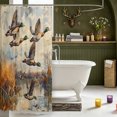 thumbnail image 3 of Manfei Watercolor Mallard Duck Shower Curtain 72Wx84L,Farmhouse Animal Bathroom Shower Curtain, 3 of 5